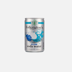 A can of Mother Root Soda Water [8 x 150ml] with blue-silver design, perfect for fresh soda lovers.